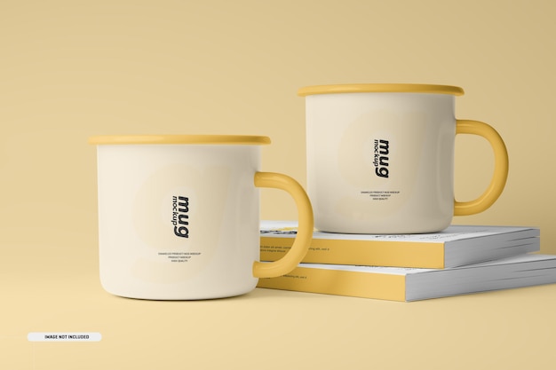 Maqueta de la taza del esmalte