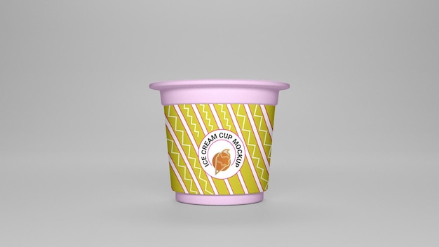 PSD maqueta de taza de helado psd