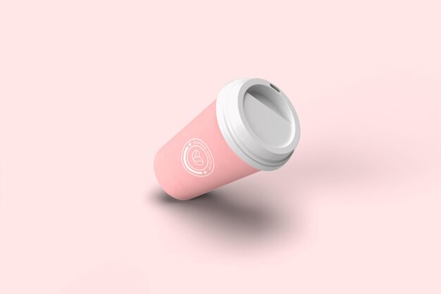 Maqueta de taza de papel para el café