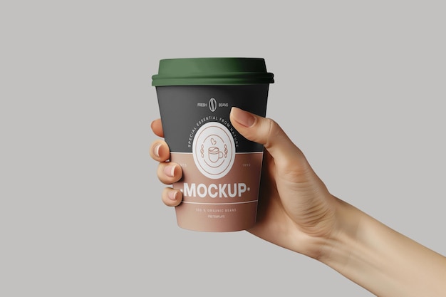 maqueta de taza de papel de café