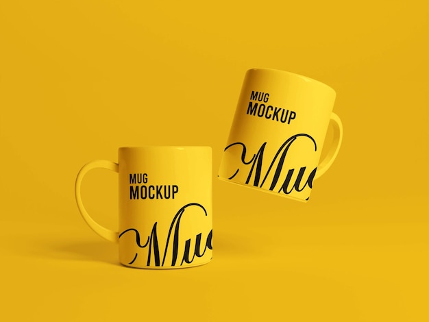 Maqueta de taza renderizada en 3D