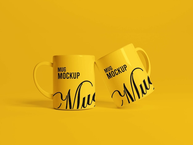 Maqueta de taza renderizada en 3D