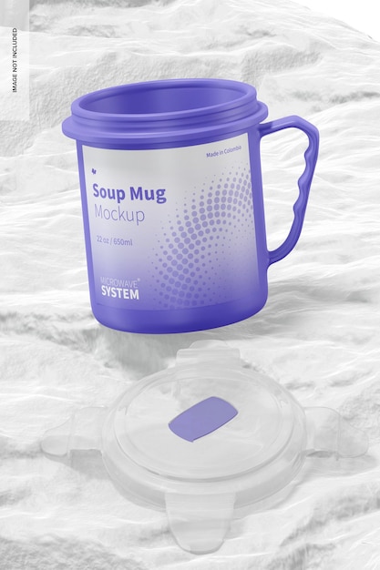 Maqueta de Taza para Sopa de 22 oz, Abierta
