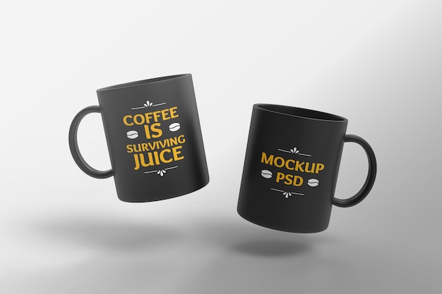 PSD maqueta de taza de taza de café