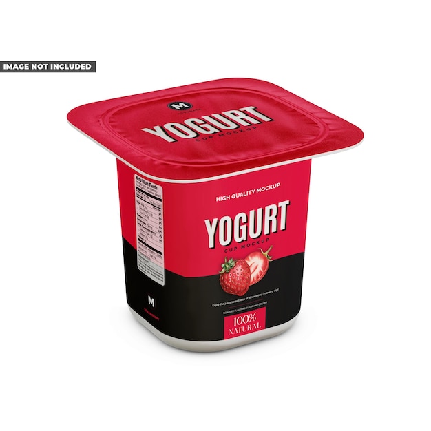 Maqueta de taza de yogur