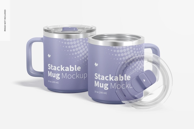 Maqueta de Tazas Apilables de 10 oz