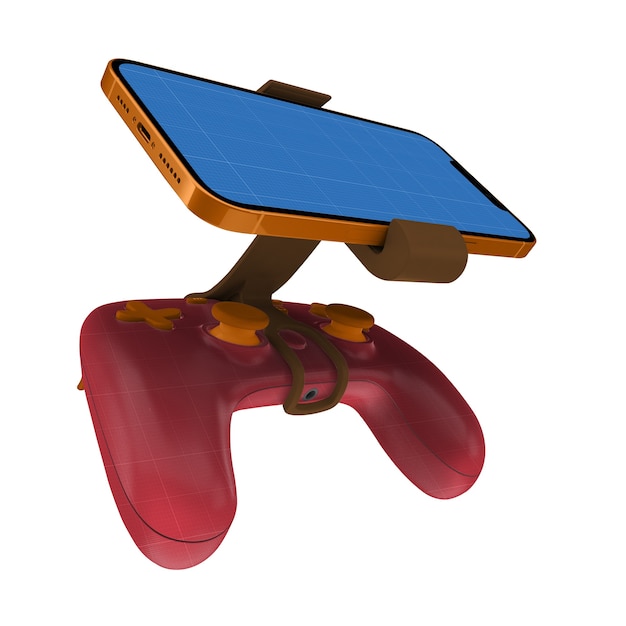 PSD maqueta de teléfono gamepad