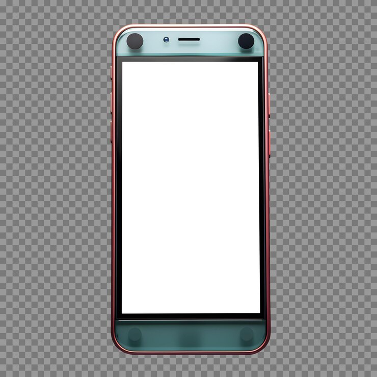 maqueta de teléfono con pantalla en blanco para diseño