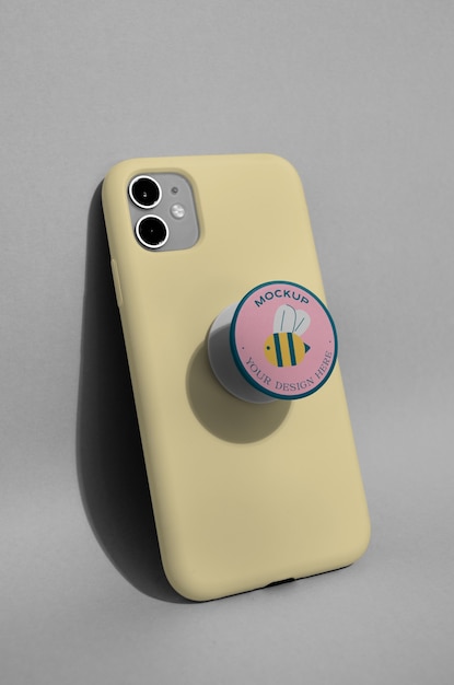 PSD maqueta de teléfono pop socket