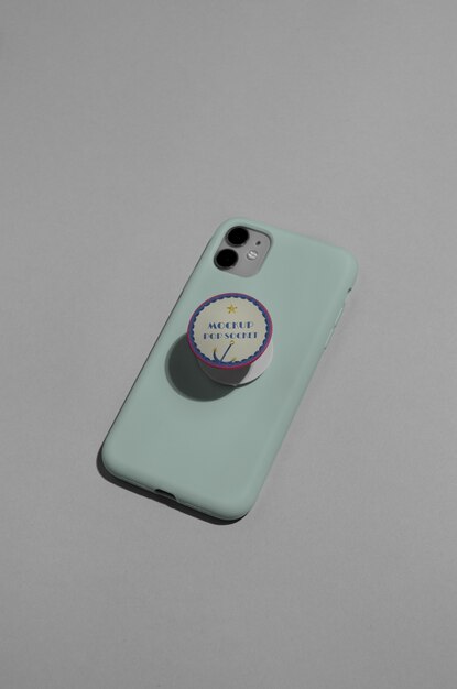 PSD maqueta de teléfono pop socket