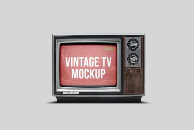 PSD maqueta de televisión vintage