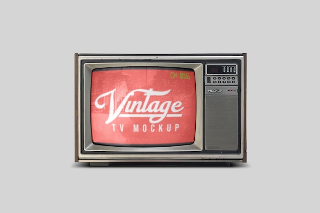 PSD maqueta de televisión vintage