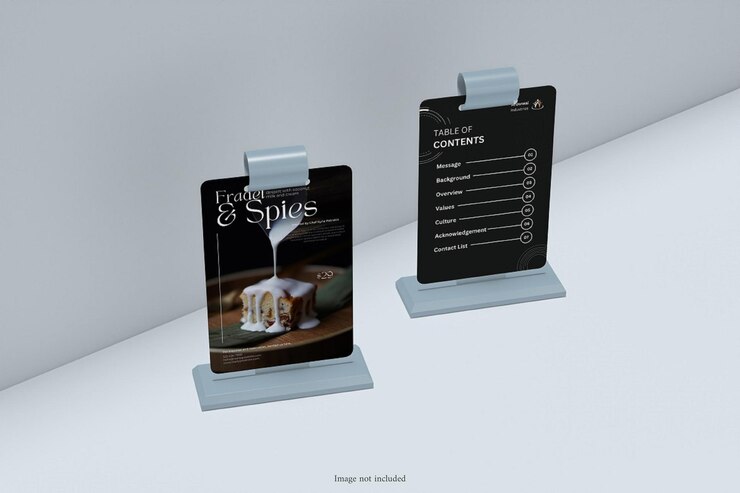 PSD maqueta de tienda de mesa