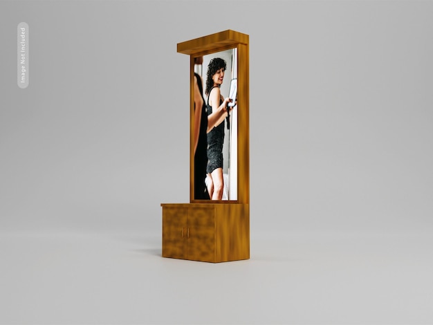 Maqueta de tocador con espejo