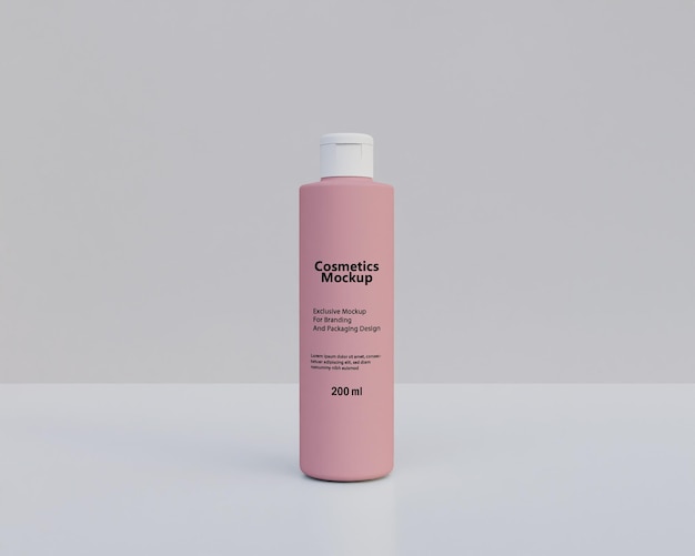 Maqueta de tubo cosmético con empaque
