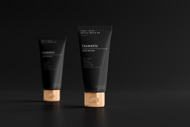 Maqueta de tubo de crema cosmética