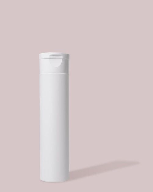 Maqueta de tubo de plástico blanco cosmético para loción