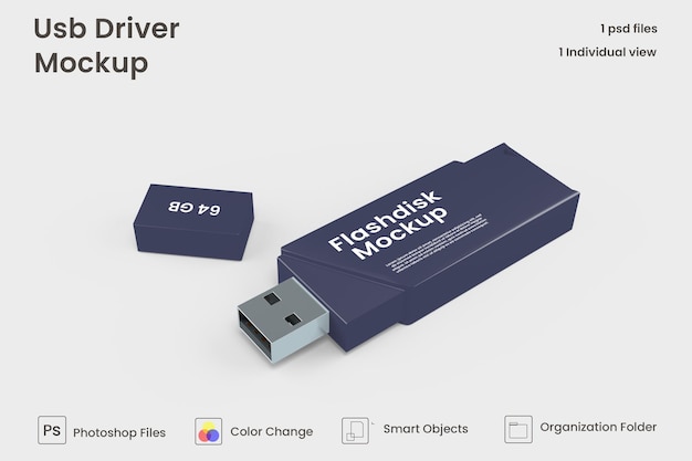 Maqueta de unidad usb Premium Psd