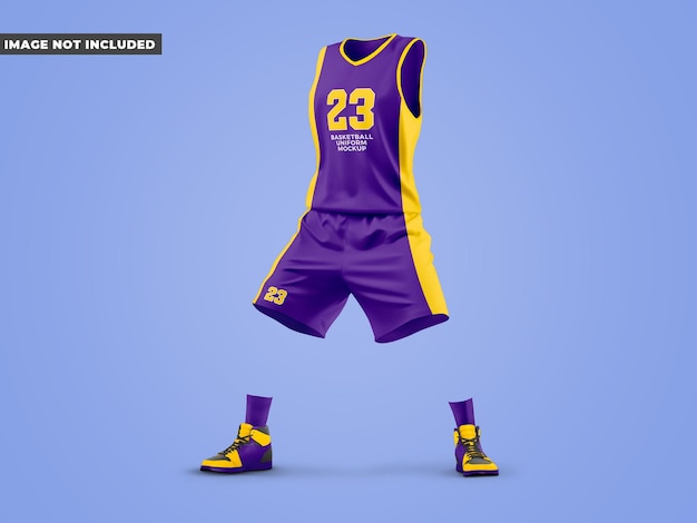 Maqueta de uniforme de baloncesto