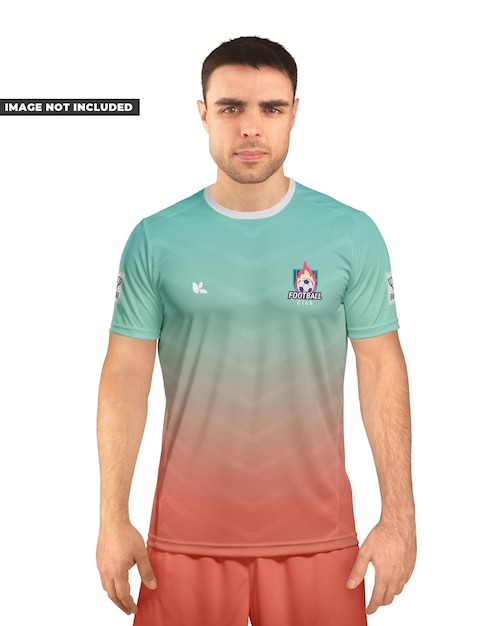 PSD maqueta de uniforme de jugador de fútbol