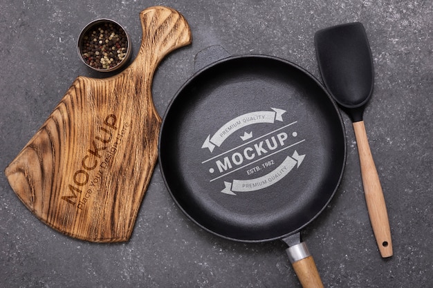 Maqueta de utensilios de cocina gourmet