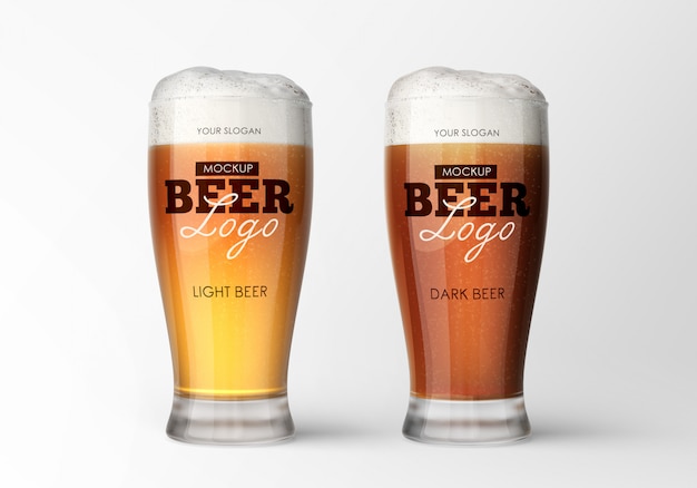 Maqueta de vaso de cerveza