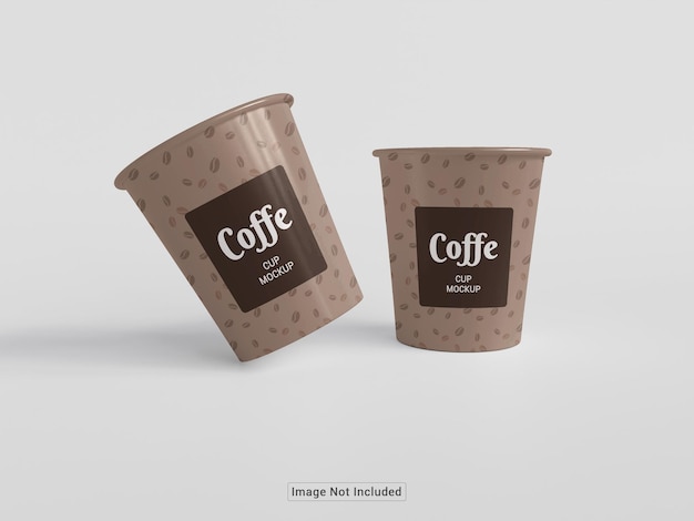 Maqueta de vaso de papel festivo PSD