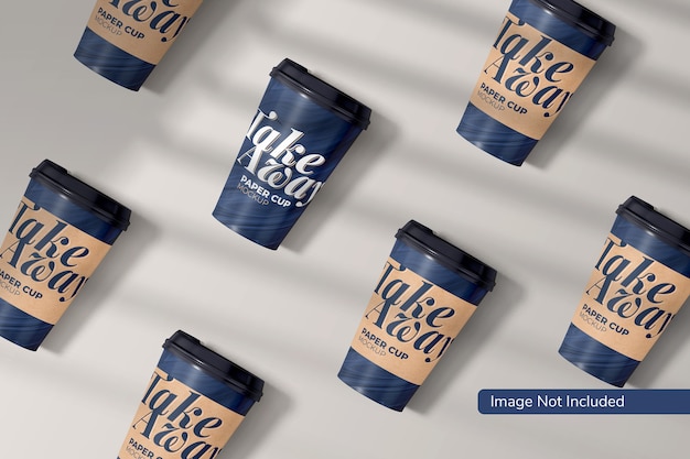 Maqueta de vaso de papel para llevar