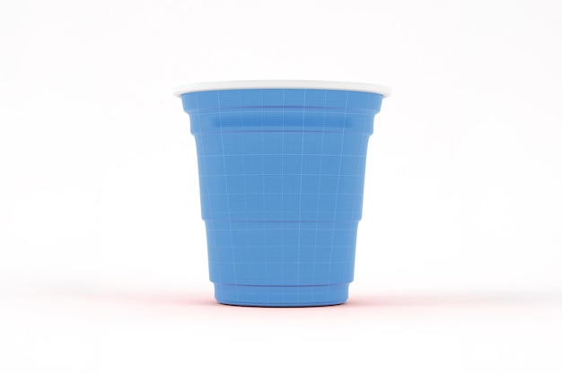 Maqueta de vaso de plástico