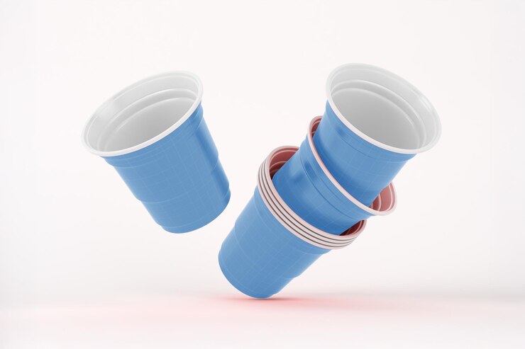 PSD maqueta de vaso de plástico