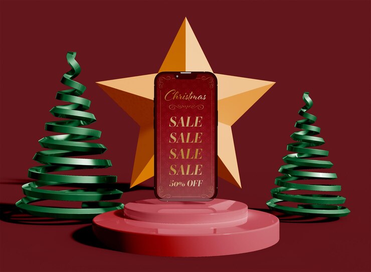 PSD maqueta de venta de navidad