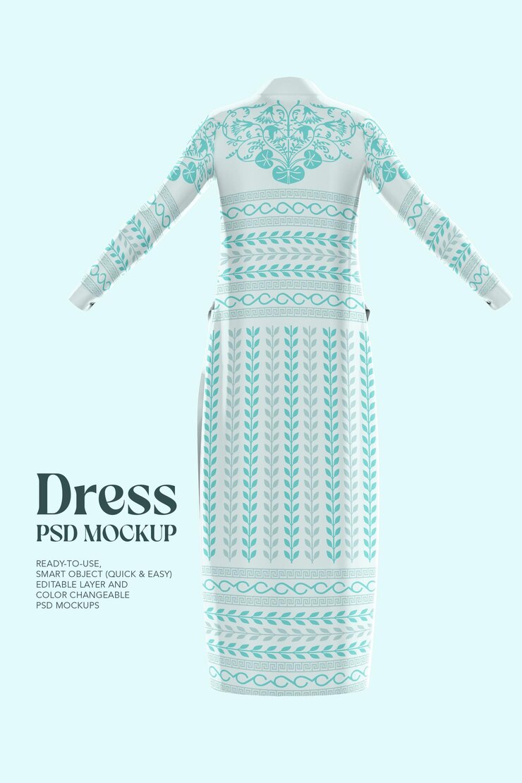 PSD maqueta de vestido de mujer