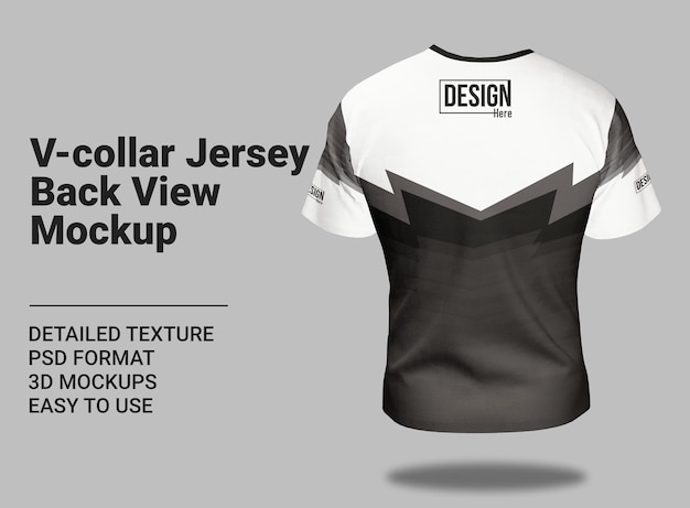 Maqueta de la vista delantera de la camiseta de cuello