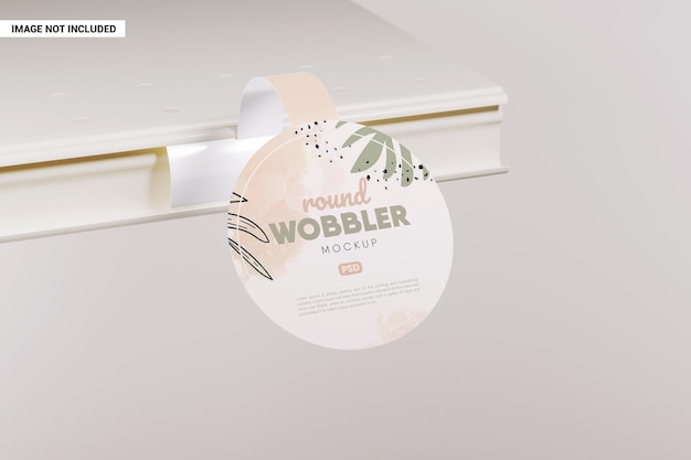 Maqueta de wobbler redondo de estante publicitario