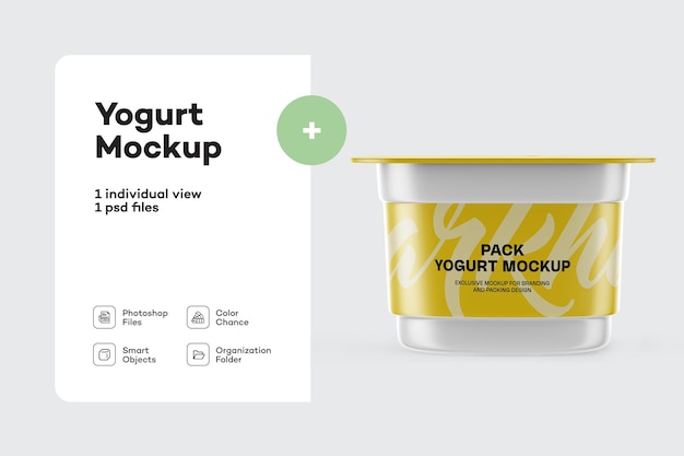 Maqueta de yogur