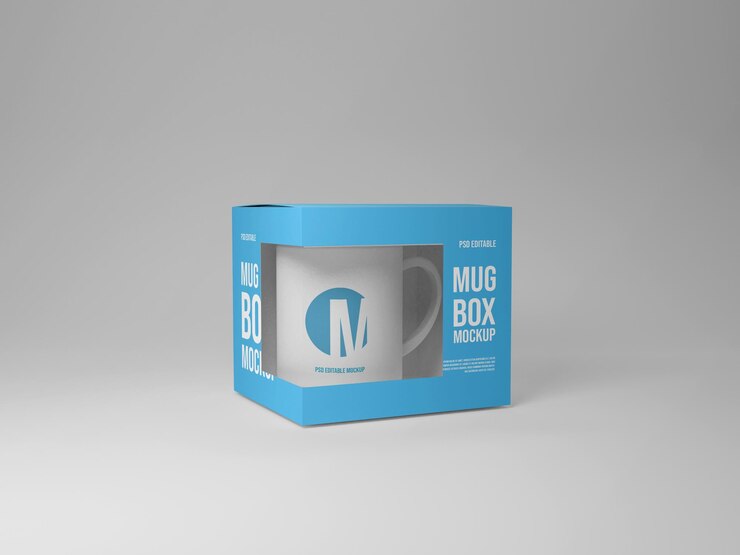 Maquetas de caja de taza