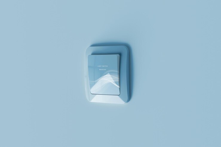 PSD maquetas de interruptor de luz de pared de plástico