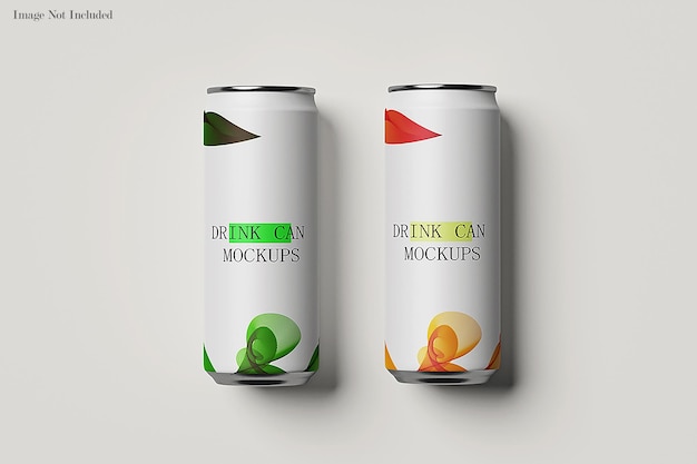 Maquetas de latas de bebida