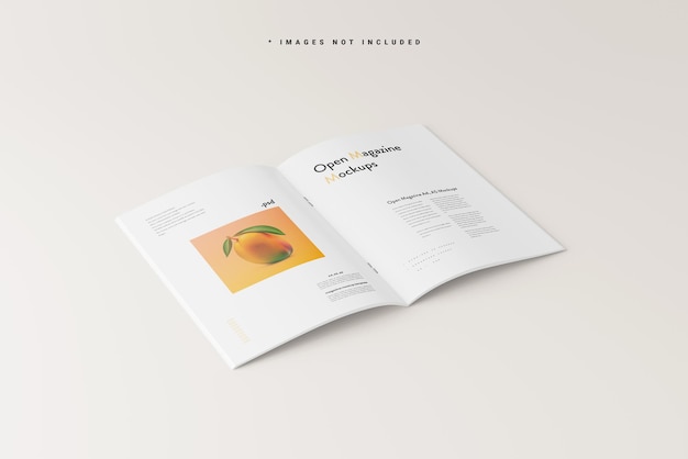 Maquetas de revista abierta A4 A5