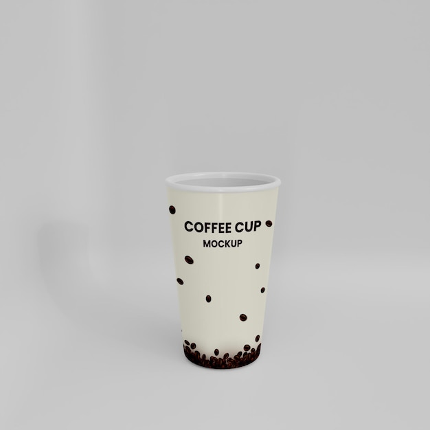 Maquete 3d da xícara de café