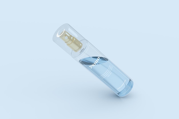 Maquete 3d de plástico de perfume
