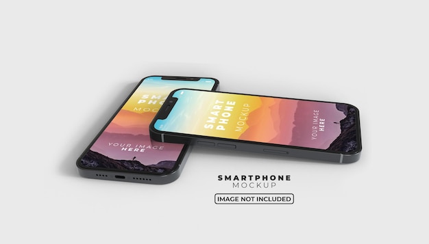 Maquete 3D para celular com tela de smartphone