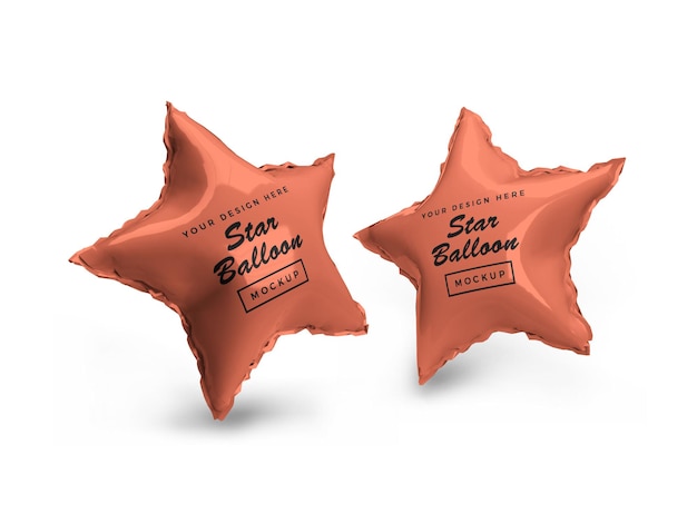 Maquete 3d star foil balloon