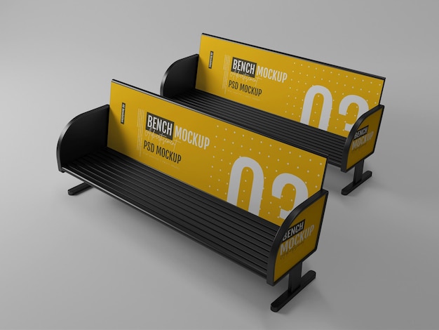 Maquete ao ar livre de publicidade de banco