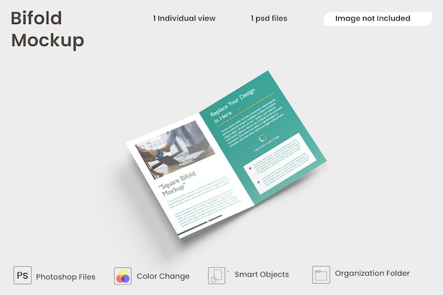 Maquete bifold a5 premium psd