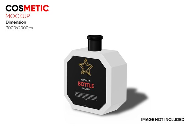 maquete cosmética psd com vista lateral