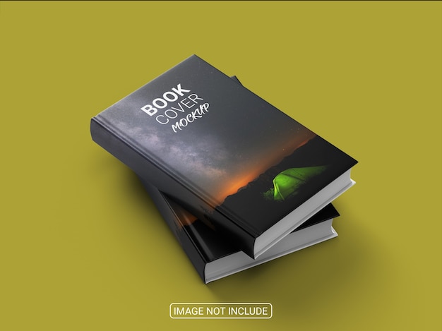 Maquete criativa de livro de capa dura isolada