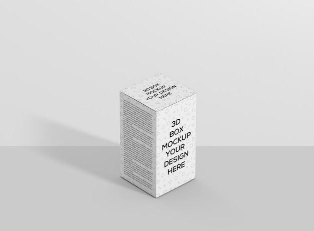 Maquete da caixa retangular