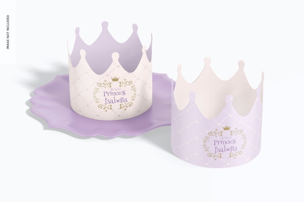 PSD maquete da coroa da princesa, com placa