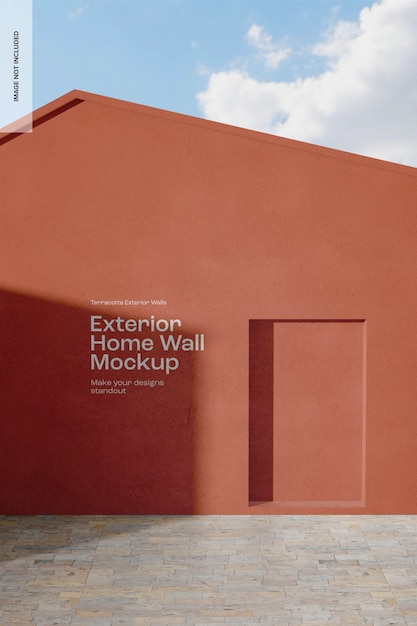 Maquete da parede externa da casa